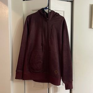 extra large burton snowboarding zip up hoodie